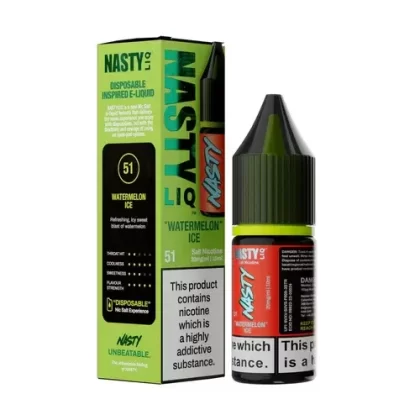 WATERMELON ICE NIC SALT E-LIQUID BY NASTY LIQ - Nicotine Strength#10mg/ml>20mg/ml