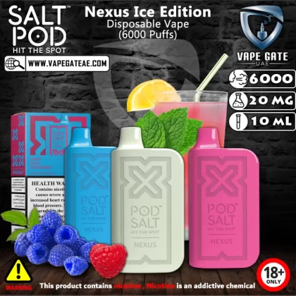 Nexus Ice Edition Disposable Vape (6000 Puffs) - Sour Blue Raspberry / 20 mg