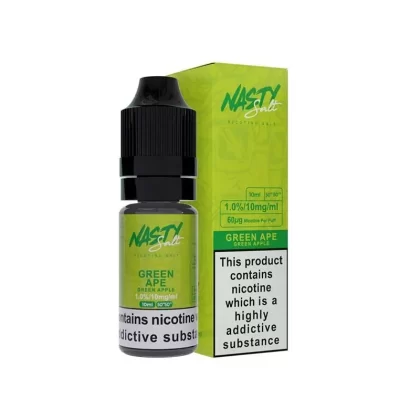 GREEN APE NICOTINE SALT E-LIQUID BY NASTY SALT - Nicotine Strength#10ml Bottle - 10mg Nicotine>10ml Bottle - 20mg Nicotine