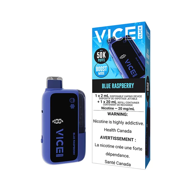 VICE CLICK 50K Disposable Vape - Blue Raspberry / 20MG - Image 2