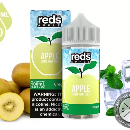 Gold Kiwi Iced Reds Apple 7 Daze 100ml