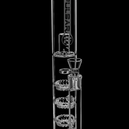 Pulsar Glass Water Pipe With Three Turbine Percolators