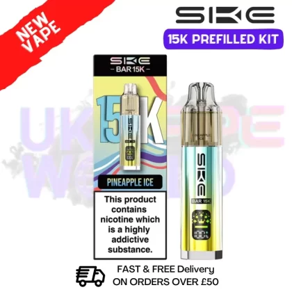 Pineapple Ice SKE 15K Puff Prefilled Pod Kit – £8.49
