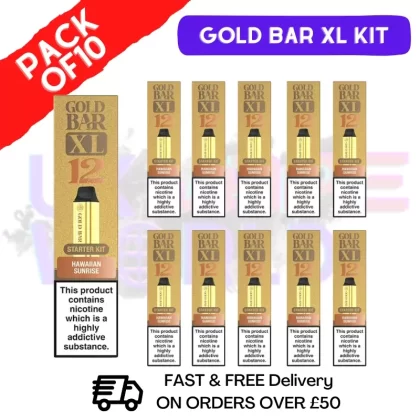 Hawaiian Sunrise Gold Bar XL Prefilled KITS Box of 10