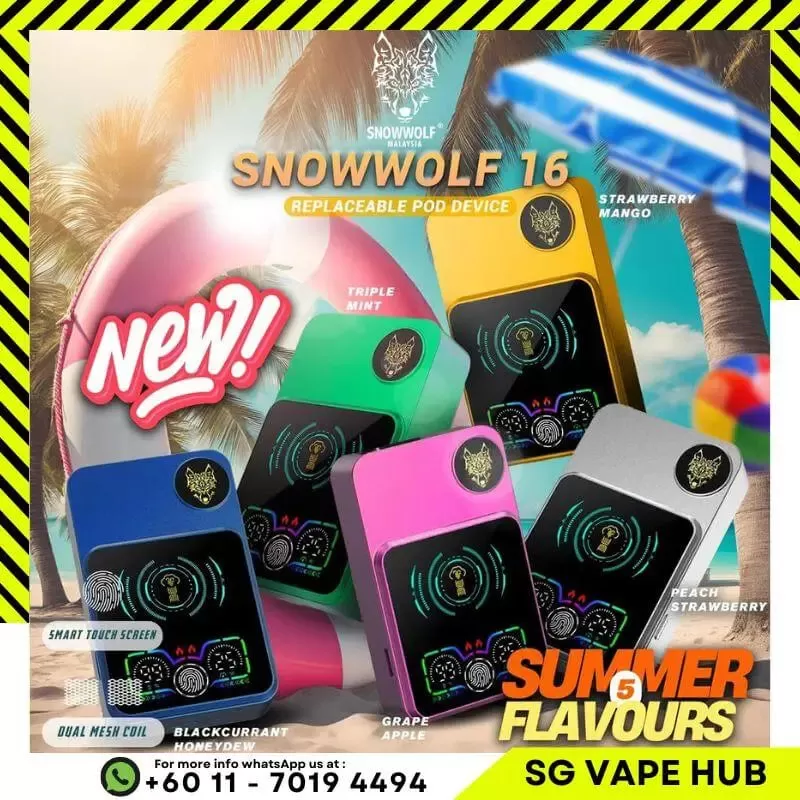SNOWWOLF 16000 Puffs - Starter Kit (Kit + Cartridge) / Pineapple Apple (New) - Image 2