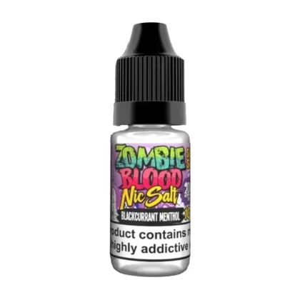Zombie Blood Blackcurrant Menthol Nic Salt Vape Juice - 10 Pack - Strength 20mg