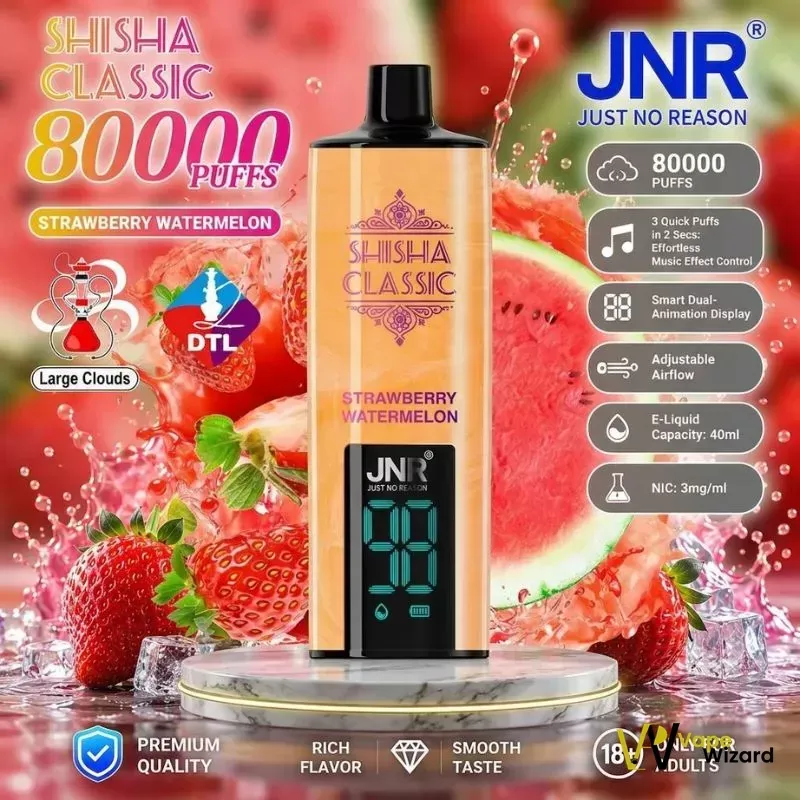 JNR Shisha Classic 80000 Puffs Disposable Vape 3mg in the UAE - Baghdadi, Bubblegum; 10PCS-1BOX, 1PCS-1PACK (250919) - Image 3