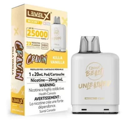 Flavour Beast Level X Vape Pod – 25K – Killa Vanilla - Select Option#Ontario>Outside Ontario