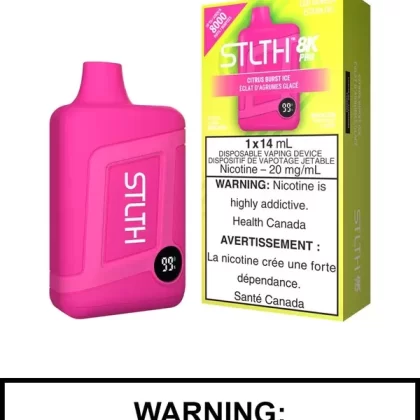 Citrus Burst Ice STLTH 8K Pro Disposable Vape