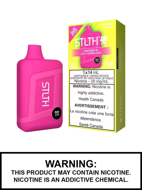 Citrus Burst Ice STLTH 8K Pro Disposable Vape