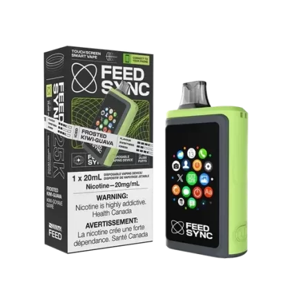 Feed Sync Disposable SMART Vape – 25K – Frosted Kiwi Guava - Eliquidsupply