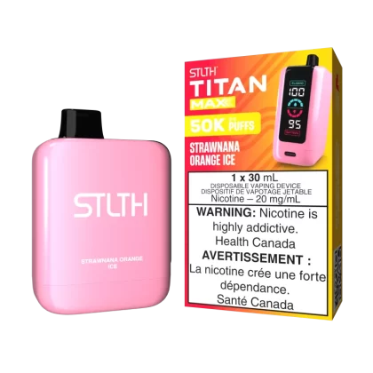 STLTH TITAN MAX - Strawnana Orange Ice - 20 mg/mL (wholeseller) - Excise ON, 20 mg/mL - ON