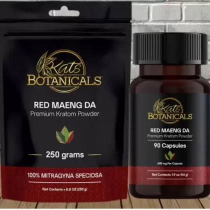 Kats Botanicals Red Maeng Da Kratom - type#35g Powder>250g Powder>90ct Capsules - OUT OF STOCK