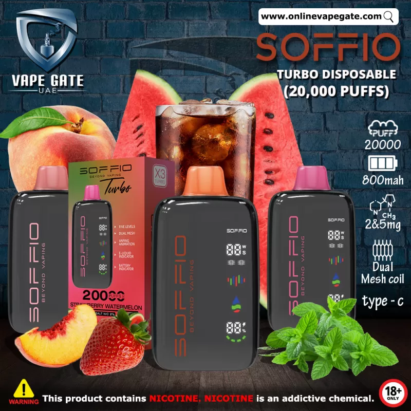 Soffio Turbo Disposable Vape (20,000 Puffs) - Cola / 50 mg - Image 2