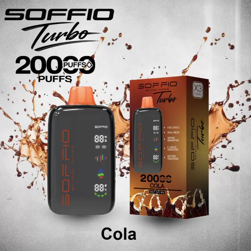 Soffio Turbo Disposable Vape (20,000 Puffs) - Cola / 50 mg - Image 3