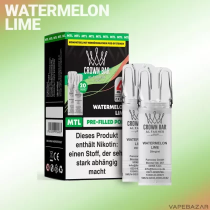 Al Fakher Pods Crown Bar 600 – MTL 20mg – Watermelon Lime - Limette / Wassermelone