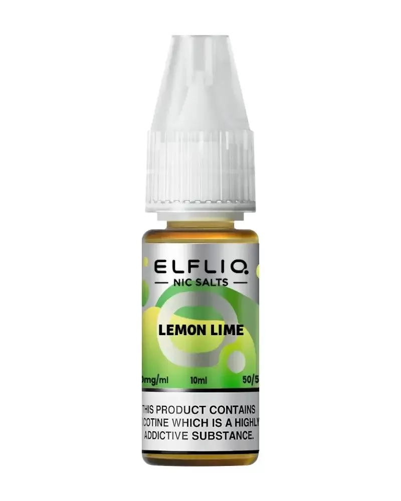 Elf Bar Elfliq Lemon Lime Nic Salt Vape Juice - Strength 5mg