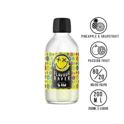 Flavour Raver 200ml Shortfill E-Liquid - Flavour#6am>Cream Fieldz>Icesomnia>Purple Haze