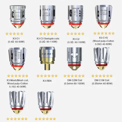 IJOY X3,DM, KM Coils Pack of 3 (For Avenger, Captain,Kantana) - DM-M3 Triple Mesh 0.13 ohm