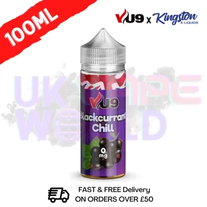 Blackcurrant Chill Shortfill Juice 100ML Eliquid – VU9 x Kingston