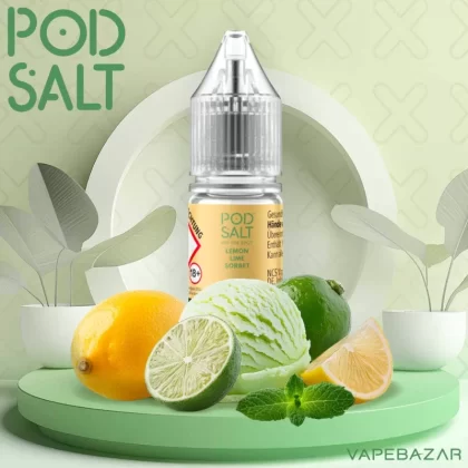 Pod Salt X Nikotinsalz Liquid – Lemon Lime Sorbet - 10mg/ml, 20mg/ml