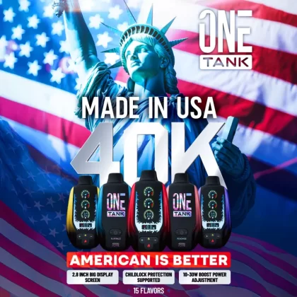 ONE TANK 40K Disposable Device - 40,000 Puffs - Peach Ice