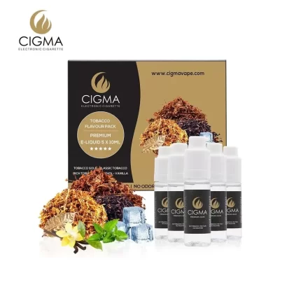 Cigma e-Liquid – Tobacco Pack 0mg 10ml Bottle x 5 Pack | Cigee - Eliquidsupply