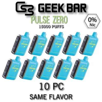 Geek Bar Pulse ZERO 0% Disposable Vape Device | 15000 Puffs – 10PC
