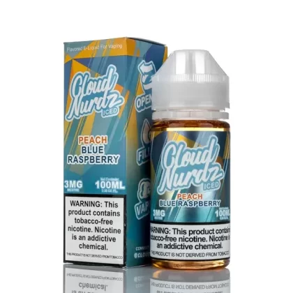 Cloud Nurdz E-Liquid Peach Blue Raspberry Iced 100ml