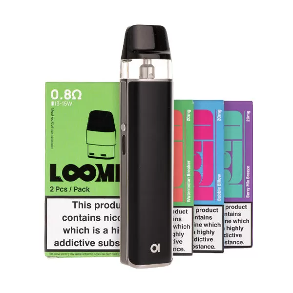 Aspire Loomix Pod Kit Bundle - Gun Metal / 0.6ohm - Image 3