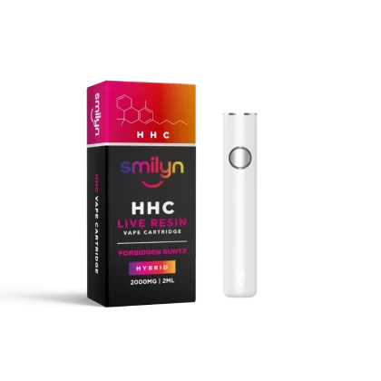 Smilyn Hybrid HHC Vape Cartridges - strains flavor#Hybrid Forbidden Runtz 2ml>Hybrid Forbidden Runtz 2ml + Battery (D8F9E4)