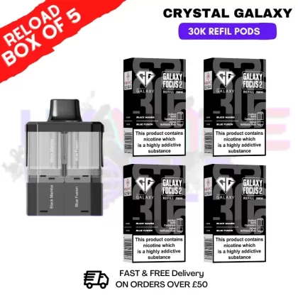 Black mamba Crystal Galaxy 30K Replacement Pods Box Of 5