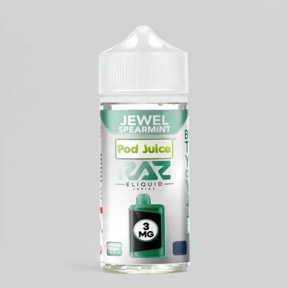 Pod Juice X Raz – Jewel Spearmint 100mL Freebase E-Liquid - Vape Product, Vape Product (3758C1)