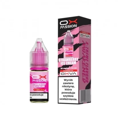 Liquid OXVA OX Passion Salt 10ml 20mg Strawberry Ice Cream