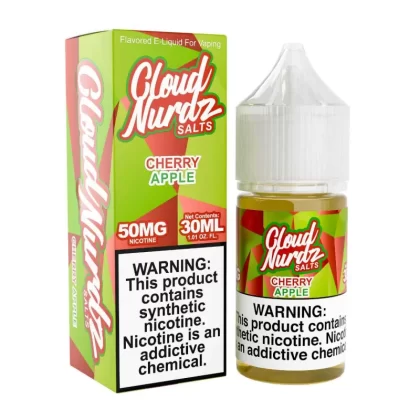 Cloud Nurdz Salts Cherry Apple Synthetic Nicotine 30ml E-Juice - Ecigmafia