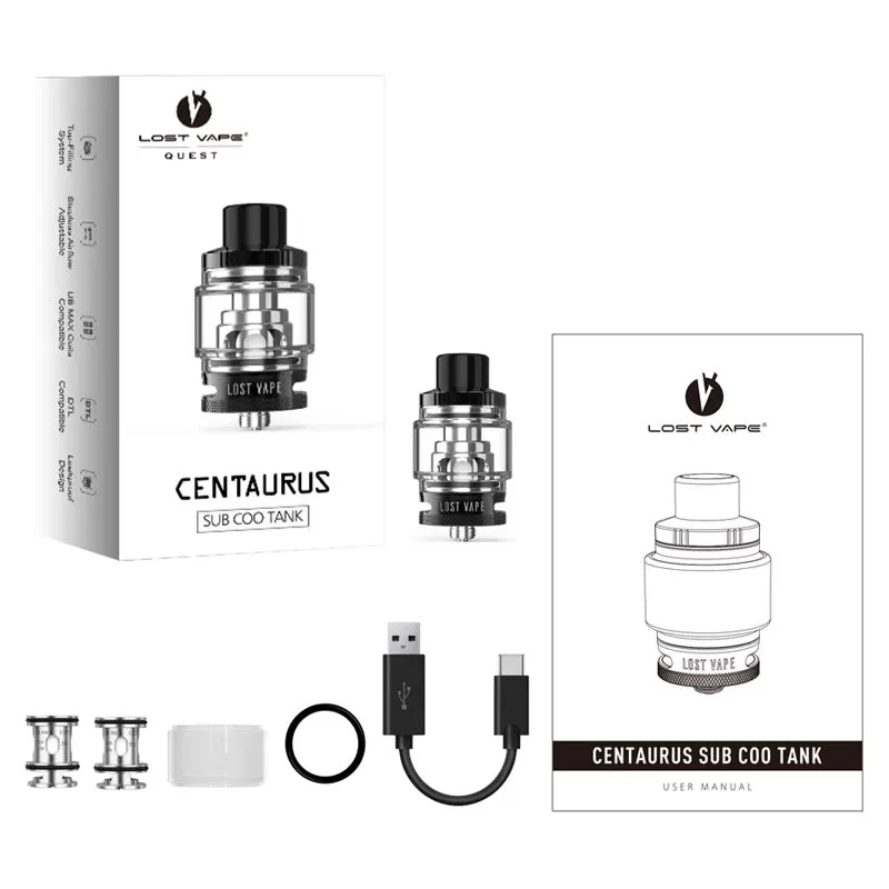 Lost Vape Centaurus Sub Coo Tank 4ml - Gold - Image 3