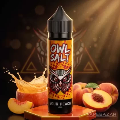OWL Salt Longfill Sour Peach Aroma 10ml in 60ml - 0 mg/ml / 10 ml / 60 ml