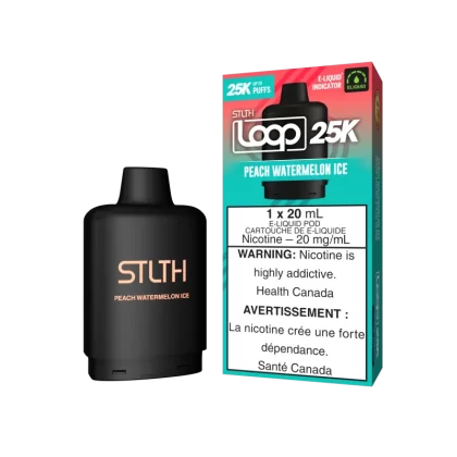 STLTH LOOP 25K Pod Pack - Peach Watermelon Ice - 20 mg/mL (wholeseller) - Excise ON, 20 mg/mL - ON (71DA4C)