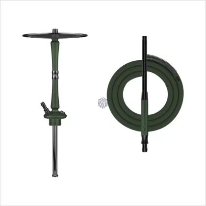 Shisha Hoob GO Racing Green Black - Uszczelka; Dyfuzor, Talerzyk (651D7C)