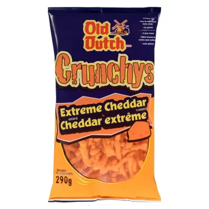 Old Dutch Crunchys Collation au MaÏs Saveur de Cheddar Extréme, 290 g