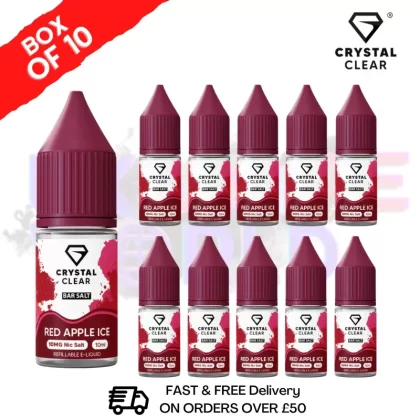 Red Apple ICE Crystal Clear Nic Salt Box Of 10 – Only £17.99