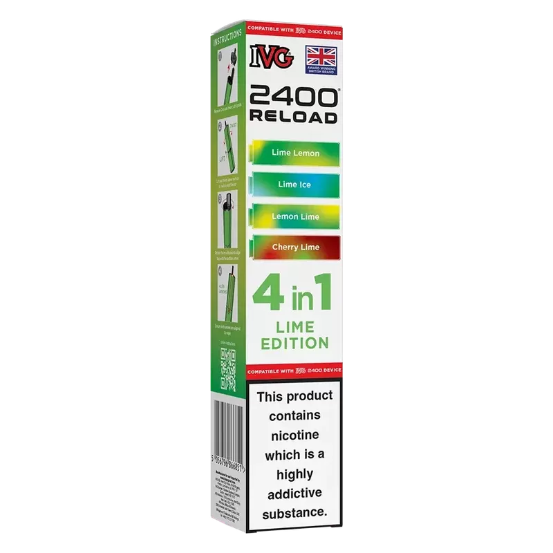 IVG 2400 Reload 4in1 Lime Edition Prefilled Pods