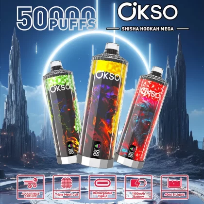 OKSO Shisha Hookah Mega 50K Disposable Vape - Vapeq10
