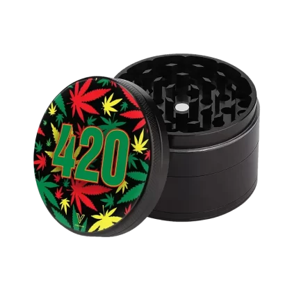 V Syndicate Sharp Shred 420 Rasta Grinder - Size#55mm>63mm