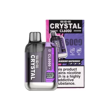 SKE Crystal CL6000 Blueberry Raspberries Pod Kit - Nicotine Strength#20mg (DD4C7D)