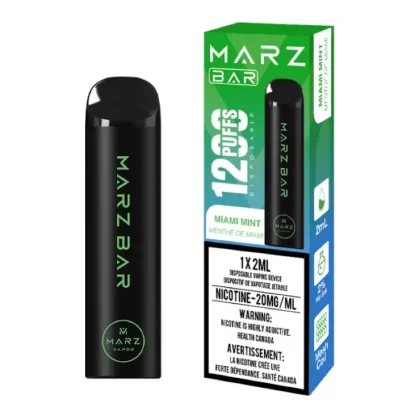 Marz Bar – Disposable Vape – 1200 Puffs – All Flavours – 20 MG Nicotine - Select Flavour#Banana>Blast Blue Razz>Cherry Lemon>Black Cherry>Canada D Ice>Cherry Classic>Cherry Grape>Chew Mint>G