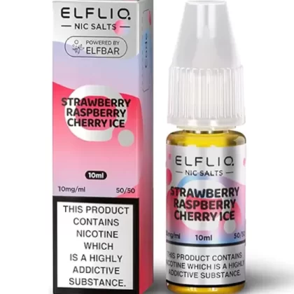 Strawberry Raspberry Cherry Ice Nic Salt E-Liquid - ElfLiq - 10mg - PG 50%
