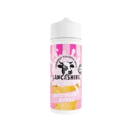 The Lancashire Creamery 100ml Shortfill E-Liquid Raspberry Ripple - Nicotine Strength#0mg (DD9909)