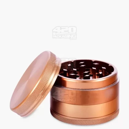Magnetic CNC Aluminium Metal Grinder w/ Catcher | 4 Piece – 63mm – Bronze