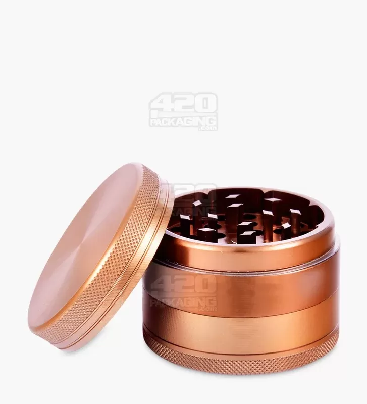Magnetic CNC Aluminium Metal Grinder w/ Catcher | 4 Piece – 63mm – Bronze